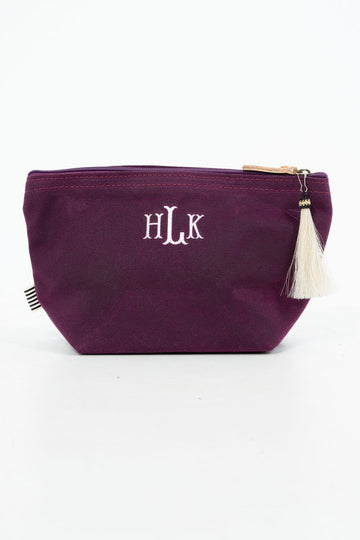 Eggplant Waxed Canvas Pouch
