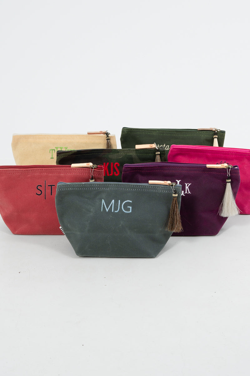 Natural Waxed Canvas Pouch | Tan Canvas Pouch