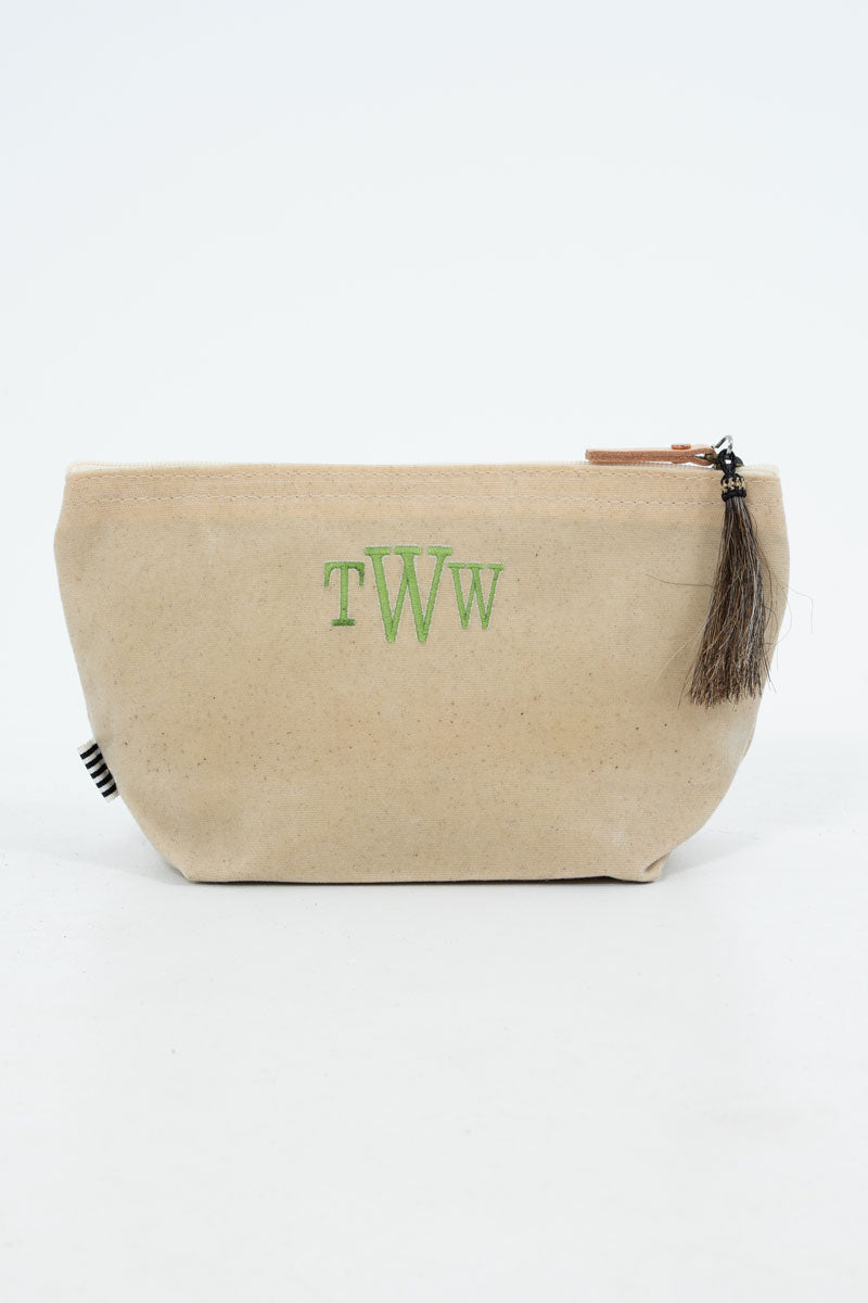 Natural Waxed Canvas Pouch