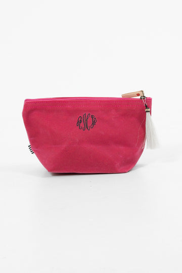 Pink Waxed Canvas Pouch