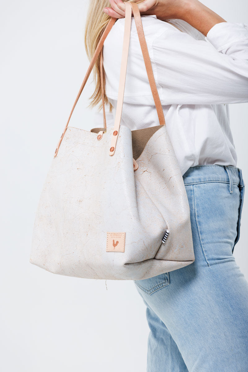 Birch White Leather Bag