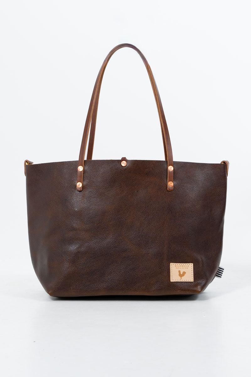 Mocha Tuscan Leather Perfect Tote | Mocha Brown Perfect Tote