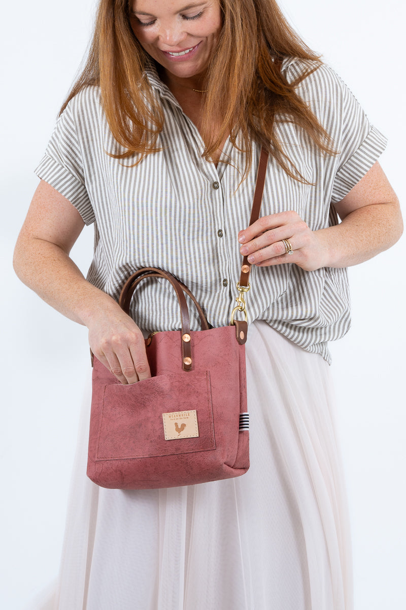 Limited Edition* Birch Pink Leather Mini Tote