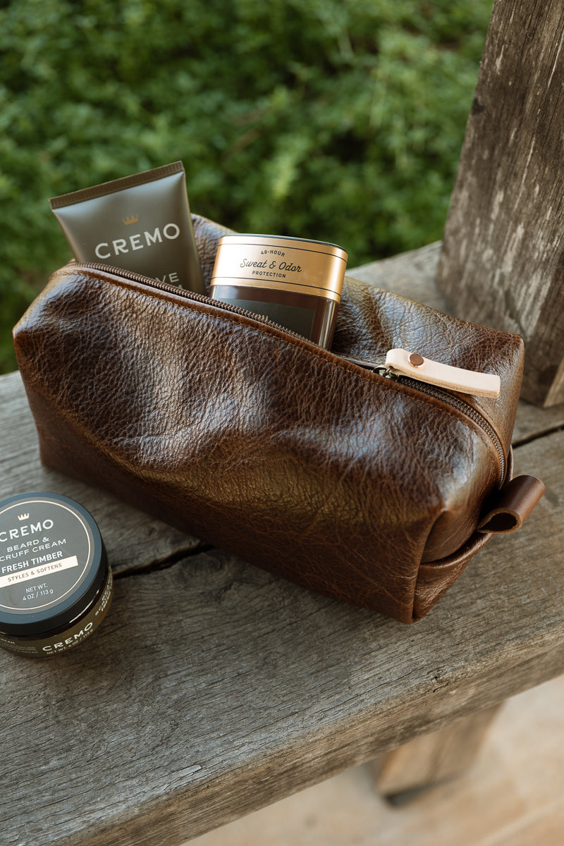 Makeup Bags & Pouches | Wax Canvas Toiletry Bag | Leather Canvas Pouch