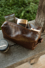 Mocha Tuscan Leather Dopp Kit