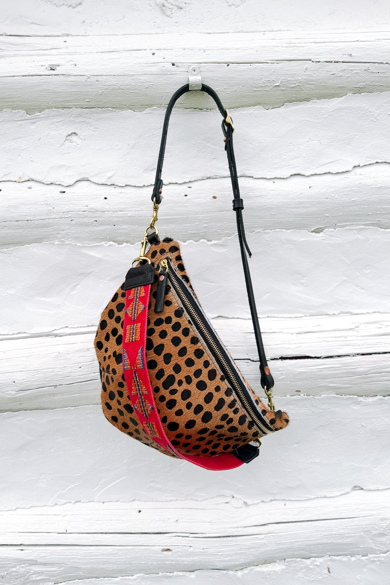 Limited Edition* Cheetah Hair On Hide Leather Fanny Bag