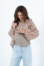 Limited Edition* Taupe Mariposa Leather Fanny Bag