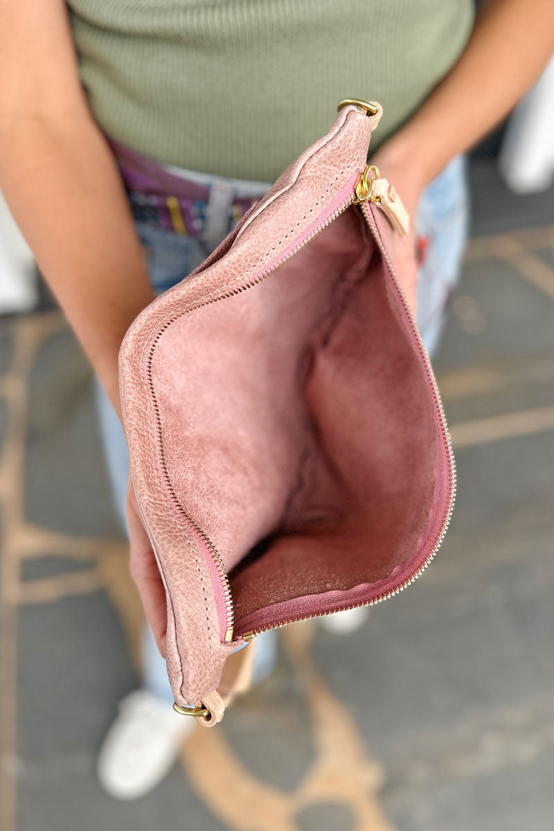 Rose Pink Leather Bag