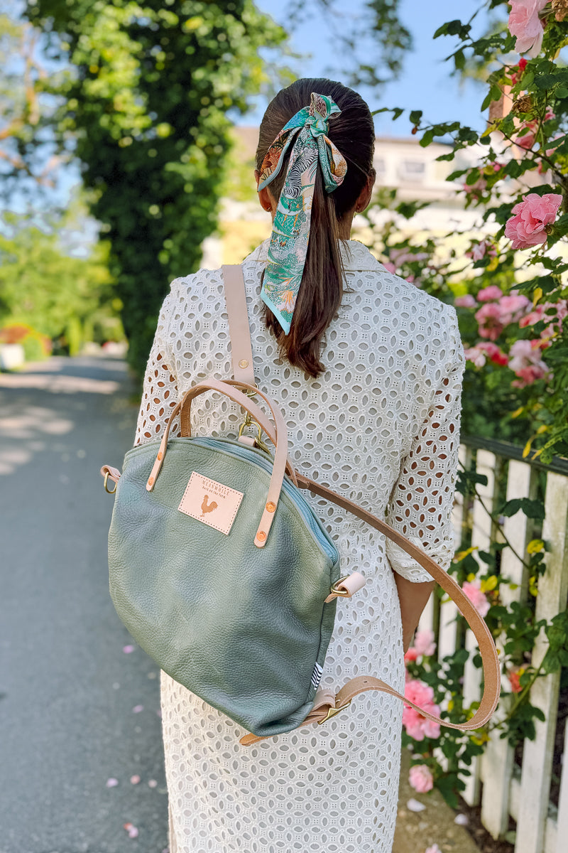 Seafoam Leather Backpack 2.0