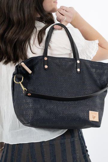 Limited Edition* Midnight Woven Leather Slouch Hobo