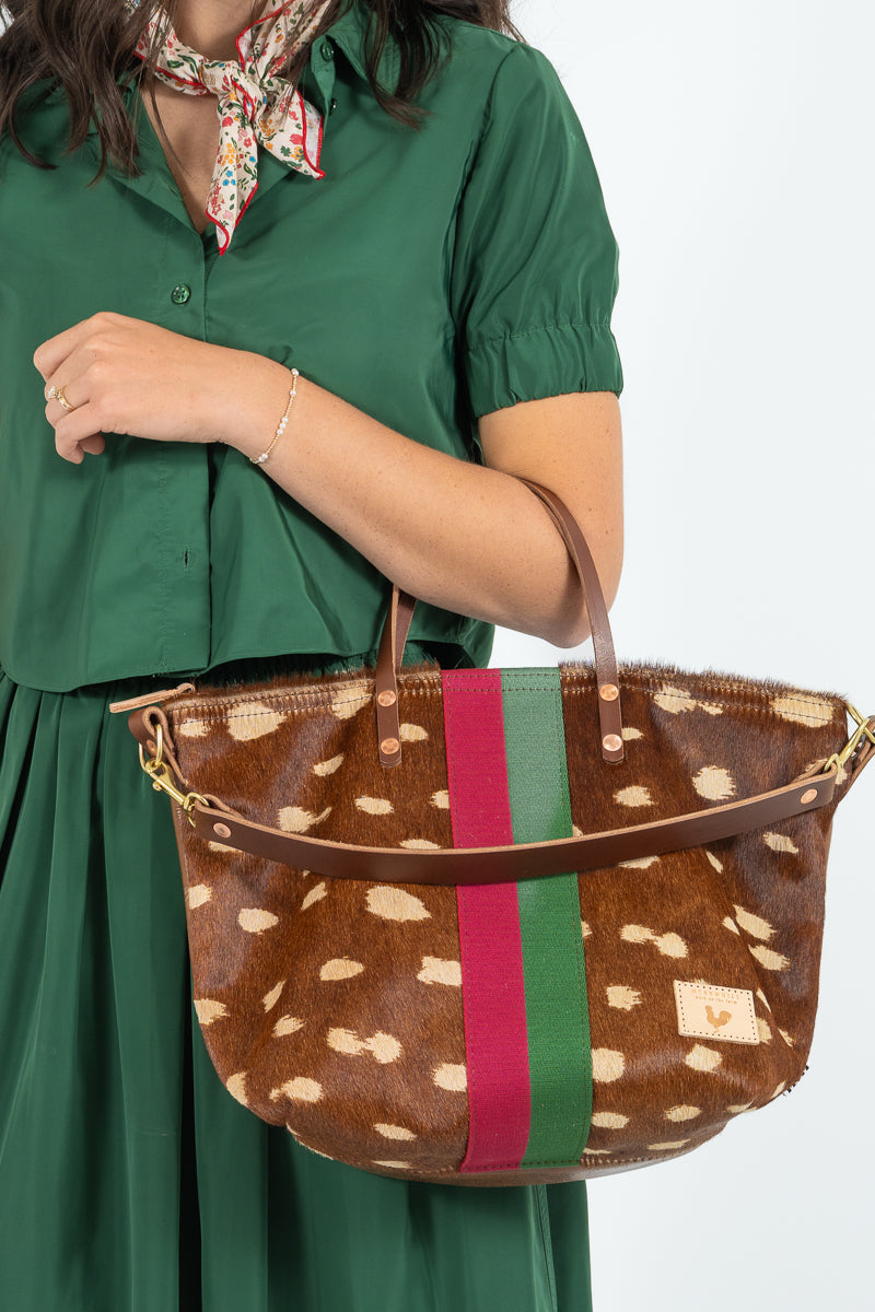 Limited Edition* Spotted Cowhide Slouch Hobo with Webbing