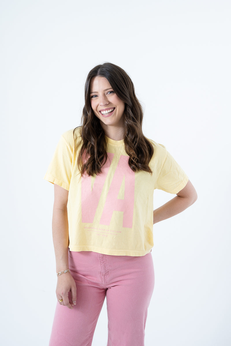 Limited Edition* Butter Yellow Virginia Boxy Tee