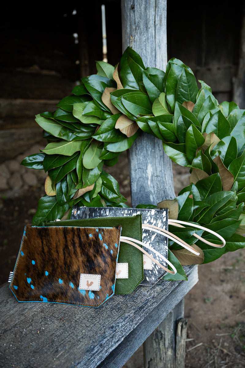 Limited Edition* Festive Hair on Hide Leather Wristlets