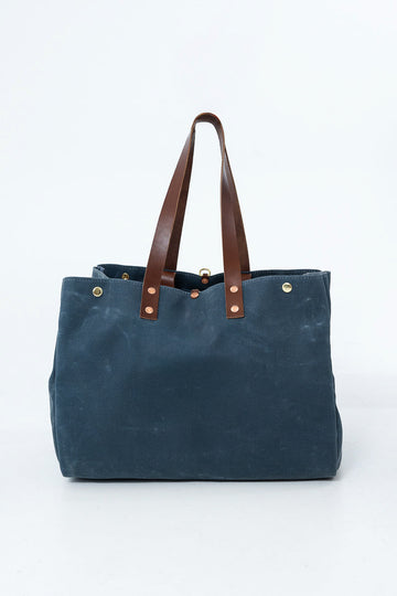 Limited Edition* Slate XL Canvas Snap Tote without Monogram