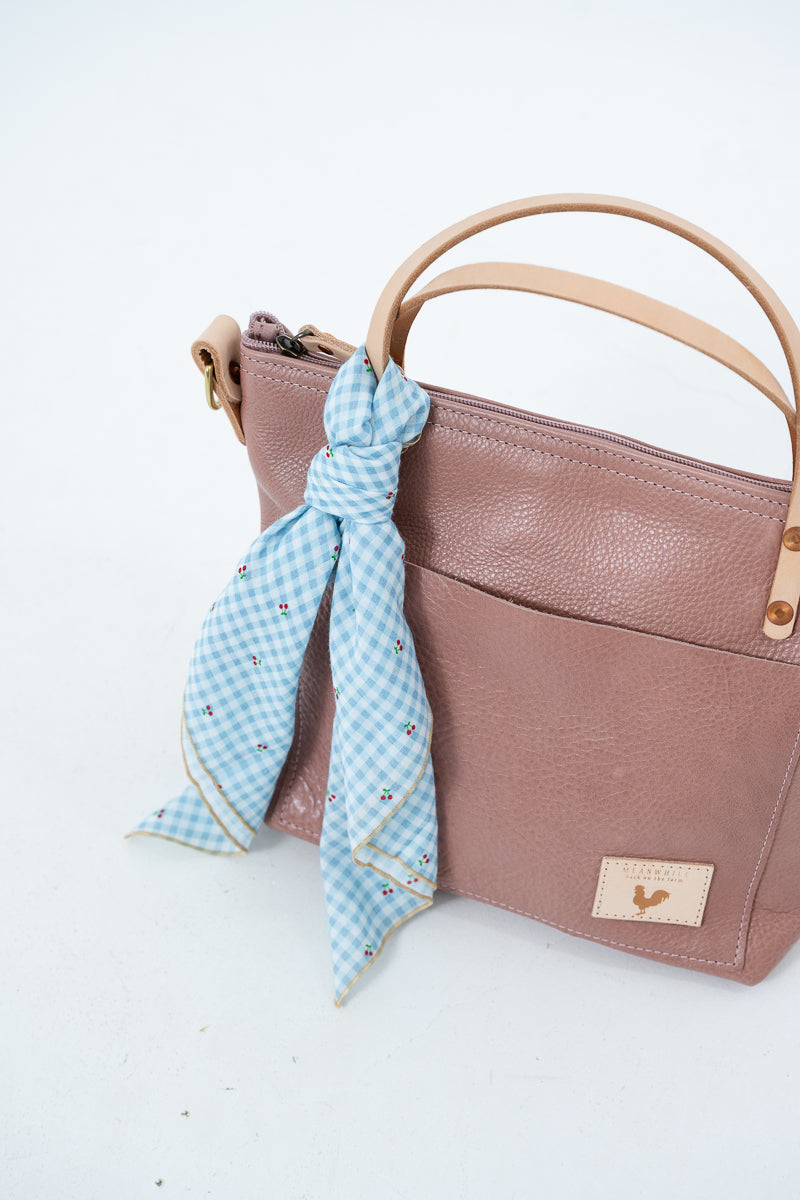 Cherry Checkered Bag Scarf