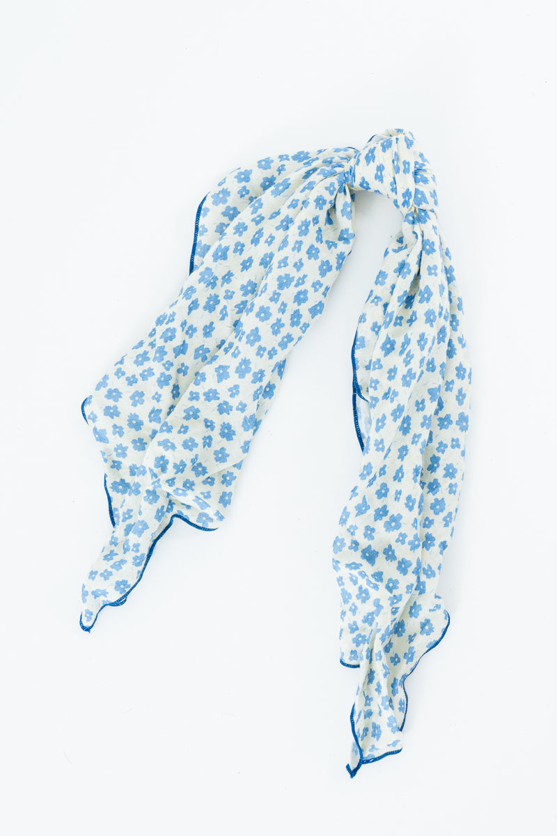 Blue Petite Floral Scarf