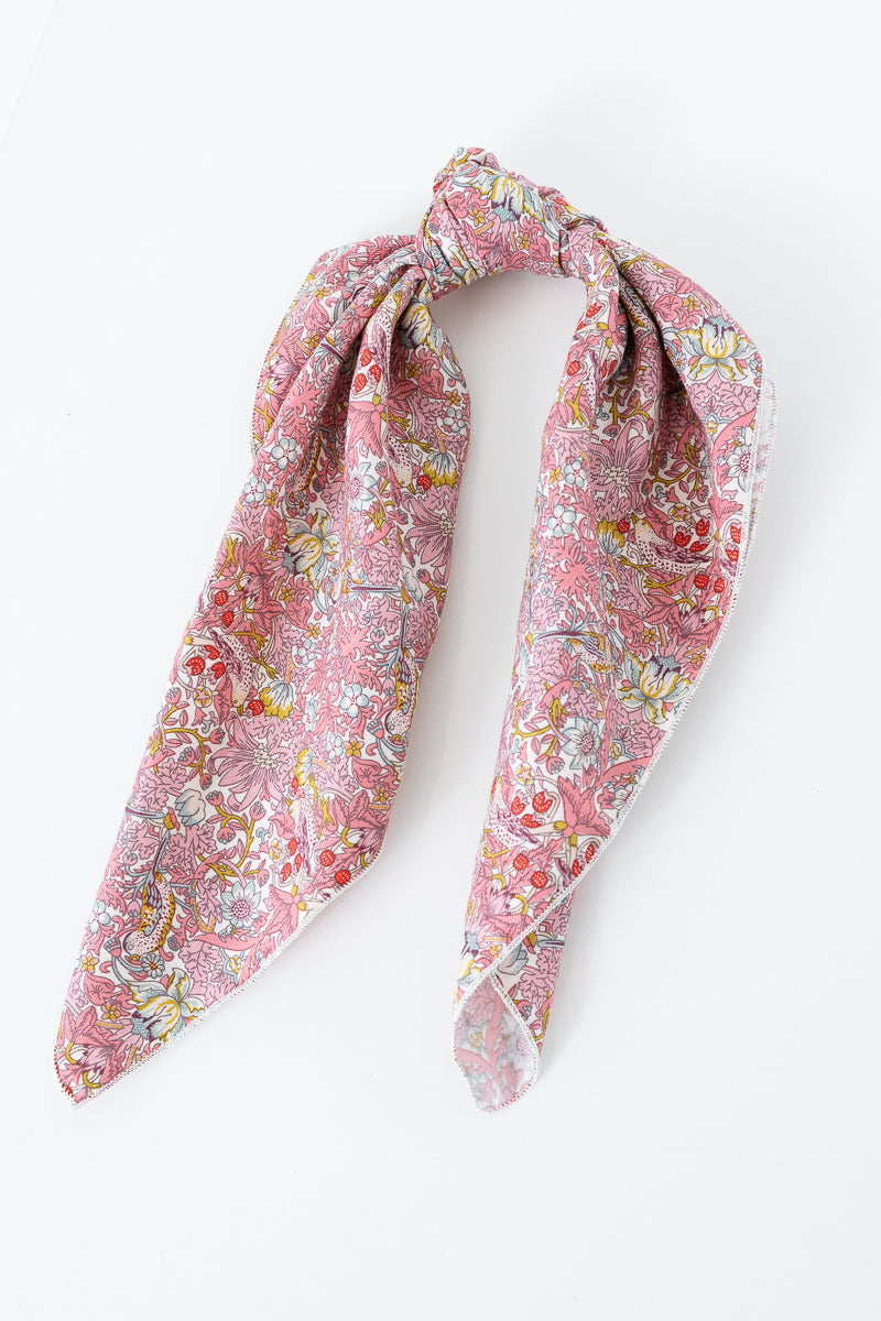 Liberty of London Pink Strawberry Thief Scarf