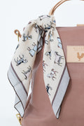 Printed Bag Scarf with Horse Pattern