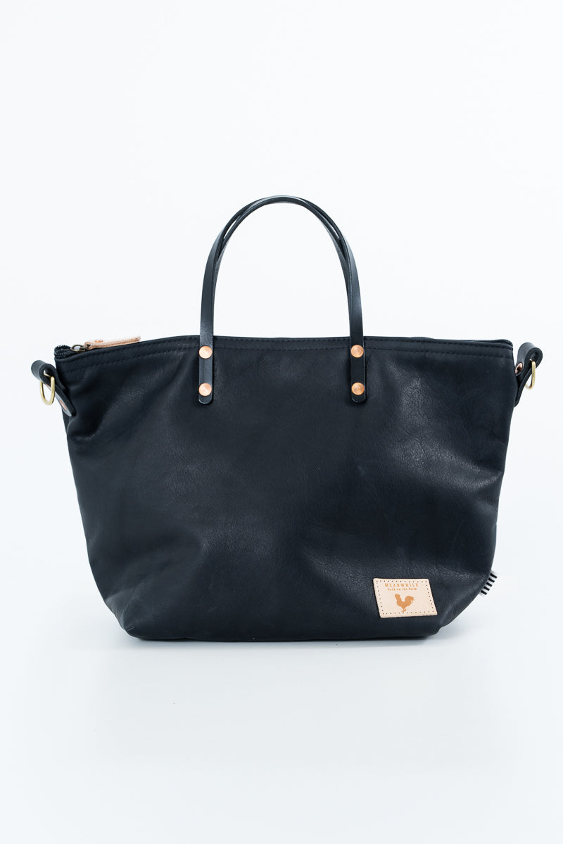 Harness Black Leather Slouch Hobo