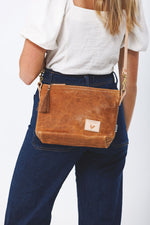 Camel Leather Sling Bag