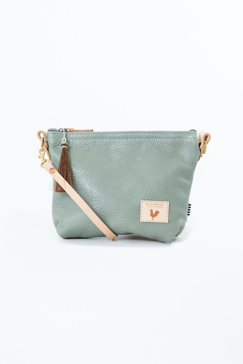 Seafoam Leather Sling Bag | Meanwhile Back on the Farm