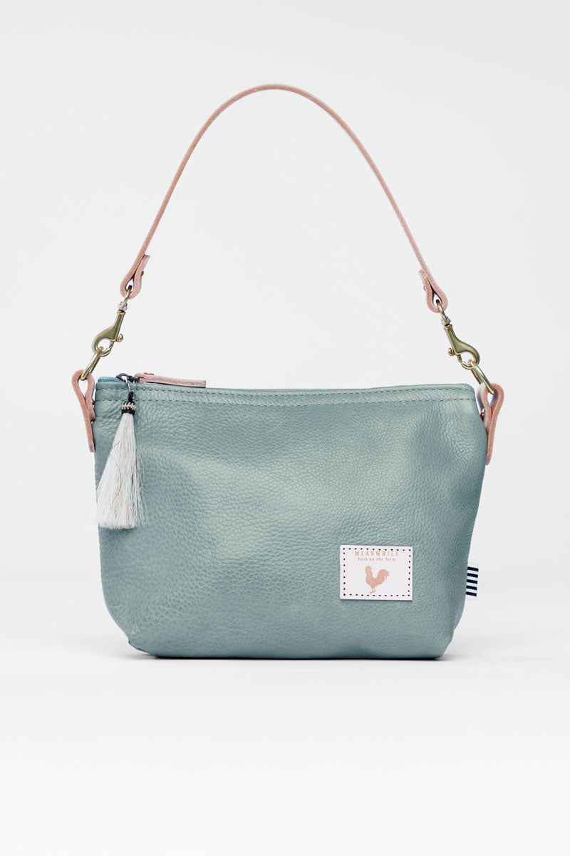 Seafoam Leather Sling Bag | Meanwhile Back on the Farm