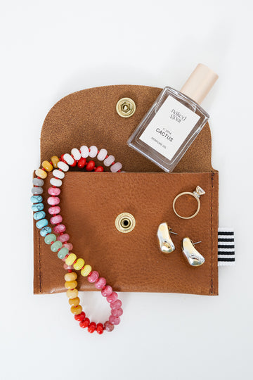Saddle Leather Snap Pouch