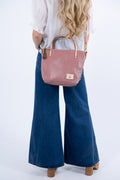 Handmade Rose Pink Leather Purse