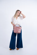 Handmade Rose Pink Leather Purse