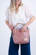 Handmade Rose Pink Leather Purse