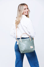 Seafoam Leather Small Tote