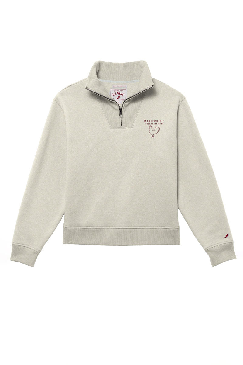 Meanwhile Quarter-Zip Oatmeal Sweatshirt | Beige Sweatshirt