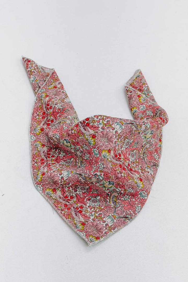 Pink Strawberry Thief Bag Scarf