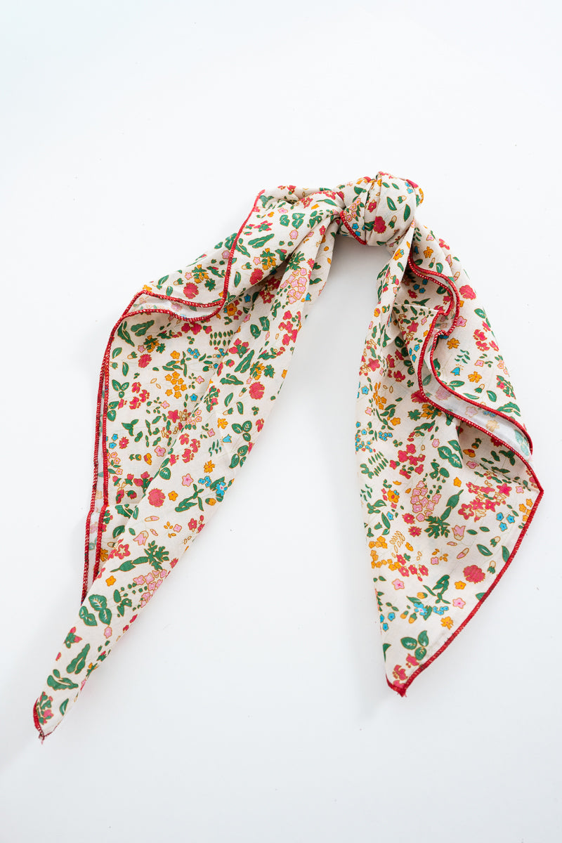 Vintage Floral Square Scarf