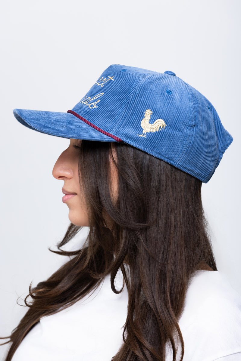 Blue Corduroy Roadie Trucker Hat | Blue Trucker Hat