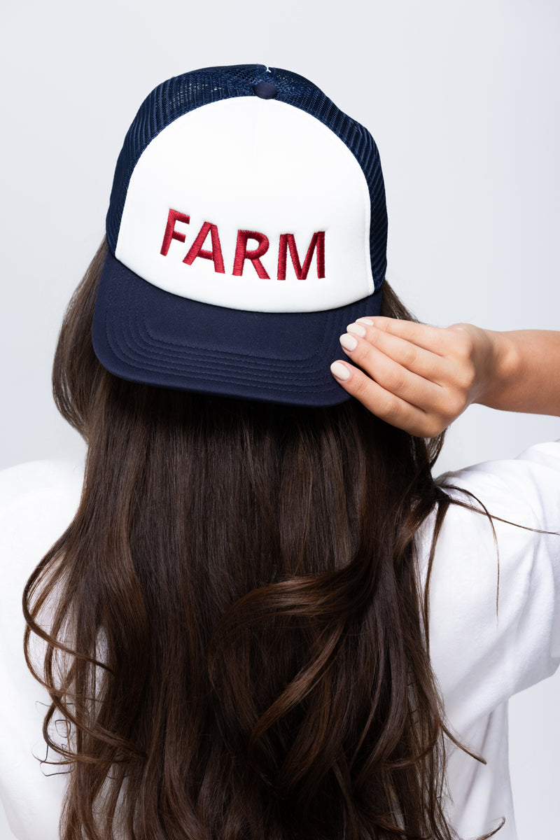 FARM Navy Foam Trucker Hat