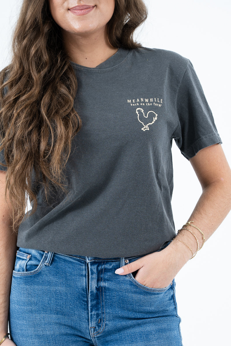 Charcoal Short Sleeve Meanwhile Tee