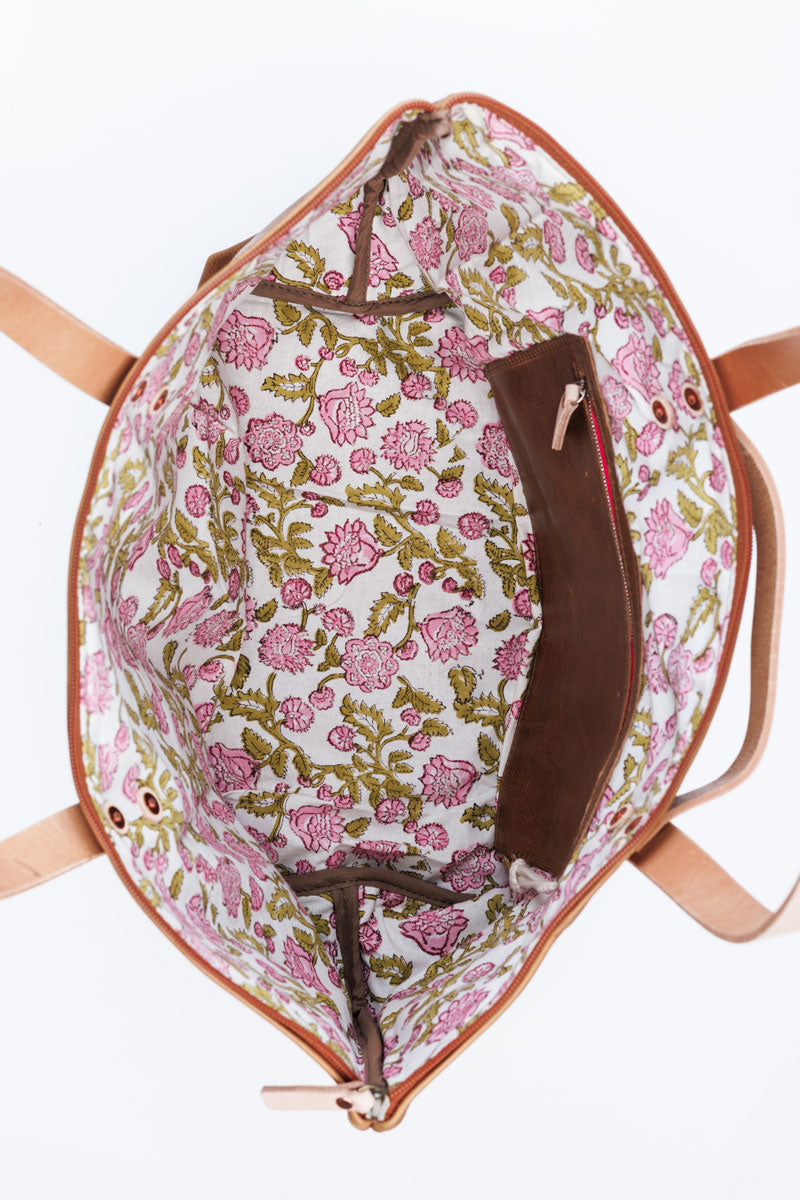 Camel Leather Travel Tote | Meanwhile Back on the Farm