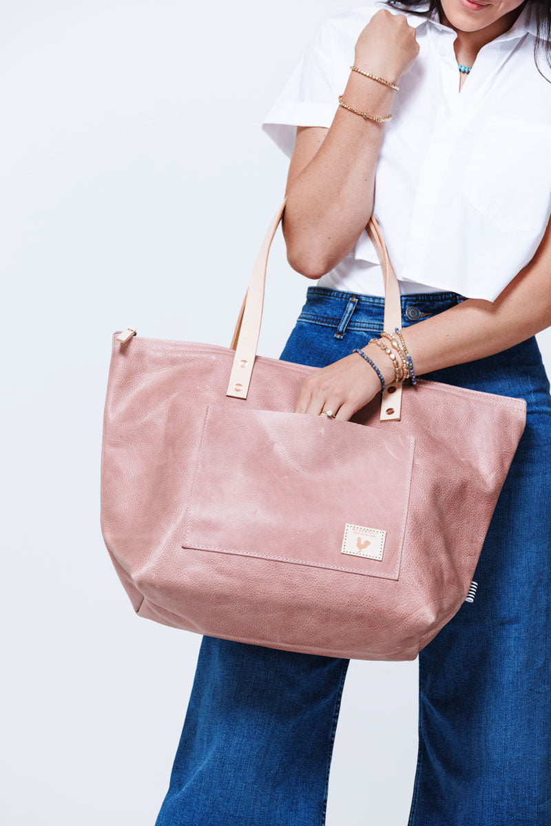 Rose Leather Collection | Pink Leather Bags | Meanwhile Back on the Farm