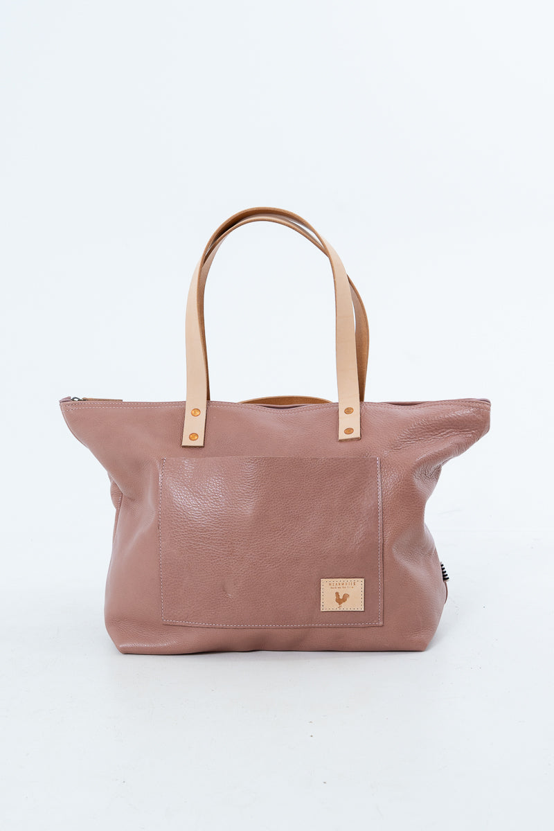 USA Made Rose Pink Leather Handbag