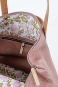 USA Made Rose Pink Leather Handbag