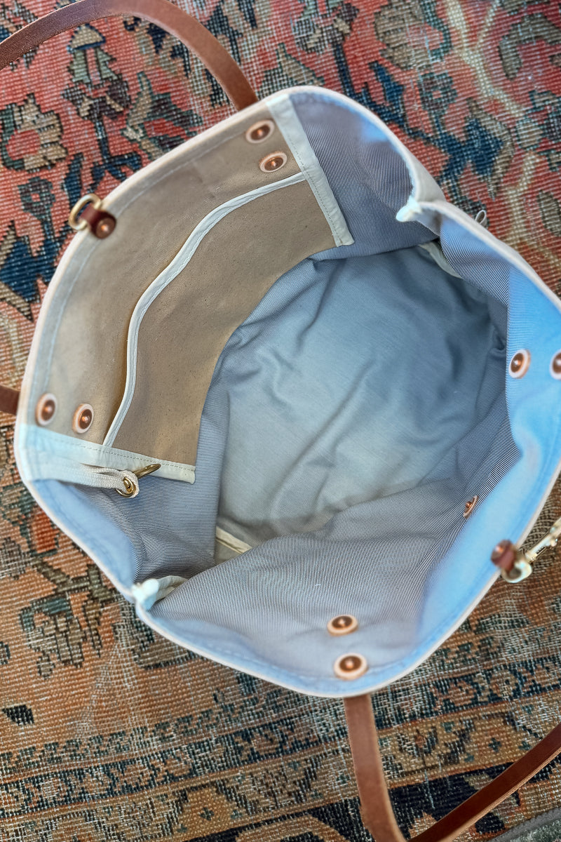 Limited Edition* Natural Waxed Canvas Utility Tote | Tan Canvas Tote