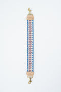 Woven webbing bag strap with colorful pattern