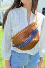 Camel Leather Fanny Bag