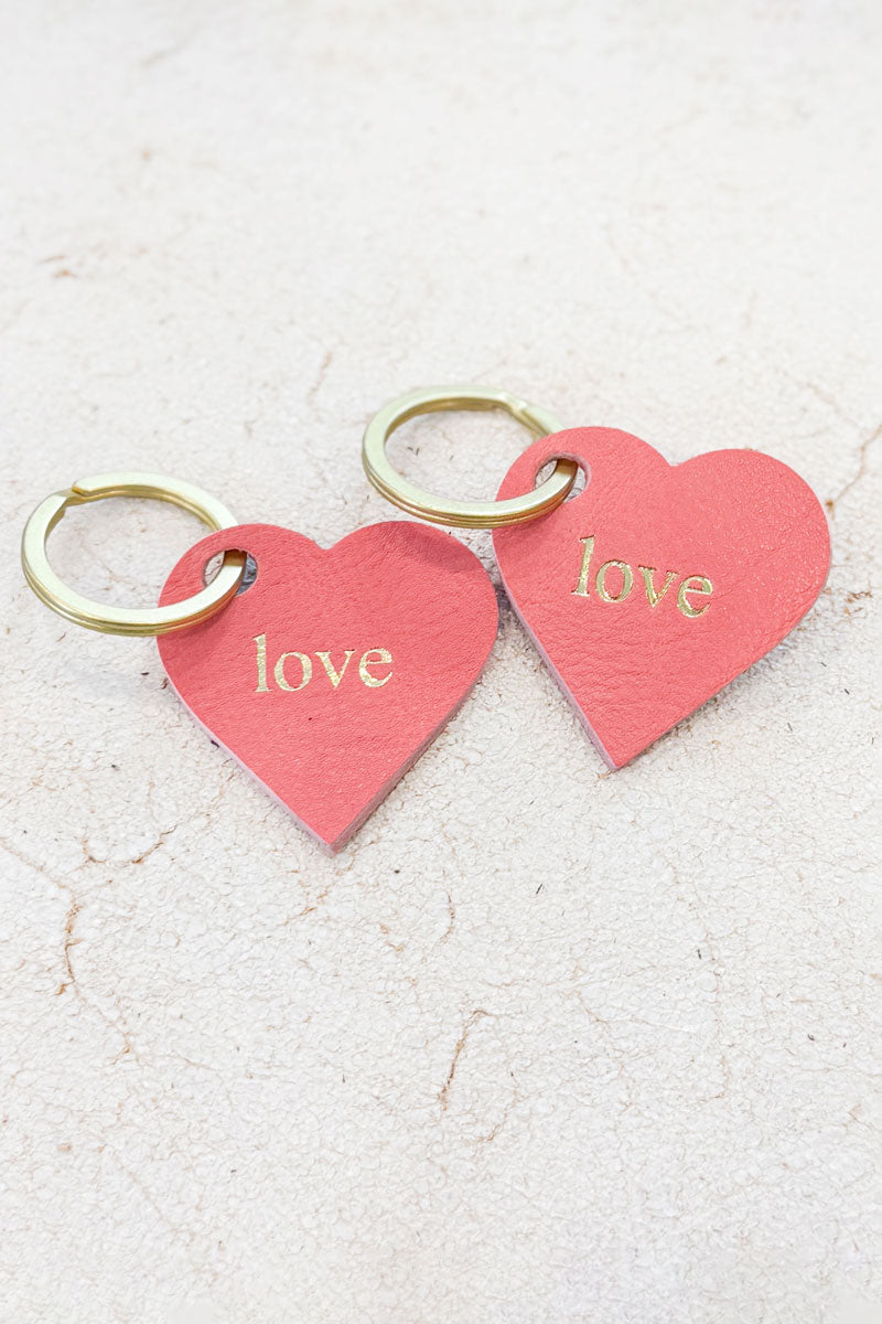 LOVE Candy Leather Heart Bag Charm