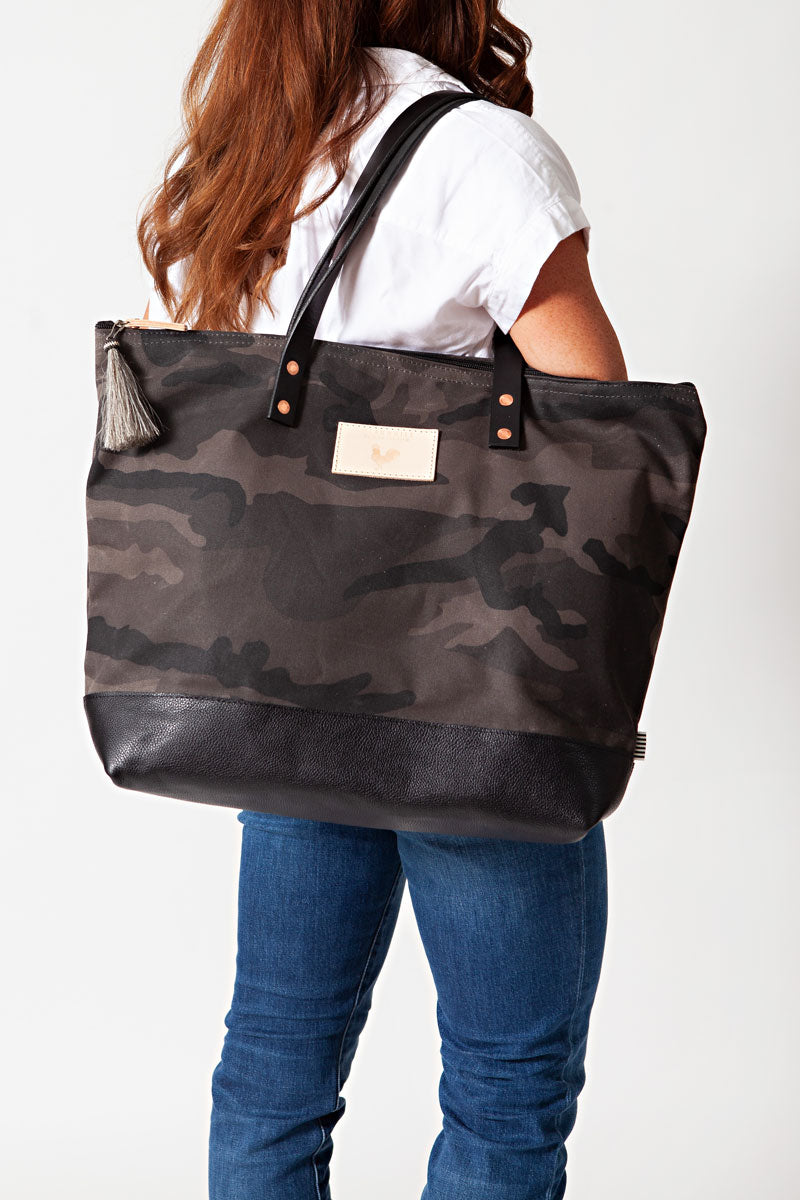 Black Camo Tote Bag 