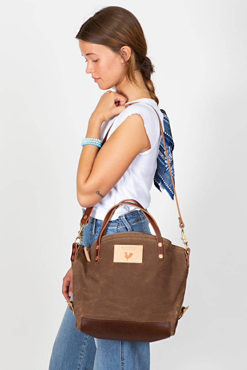 canvas backpack with leather bottom Field Tan Wax Canvas Backpack 2.0