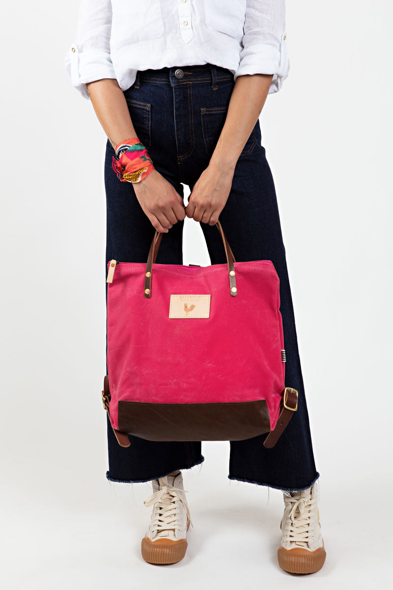 Pink Wax Canvas Backpack - Meanwhile in Lynchburg VA