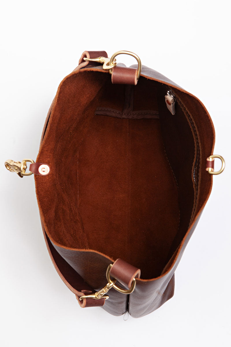 Mocha Tuscan Leather Carryall & Crossbody | Tote Purse Leather