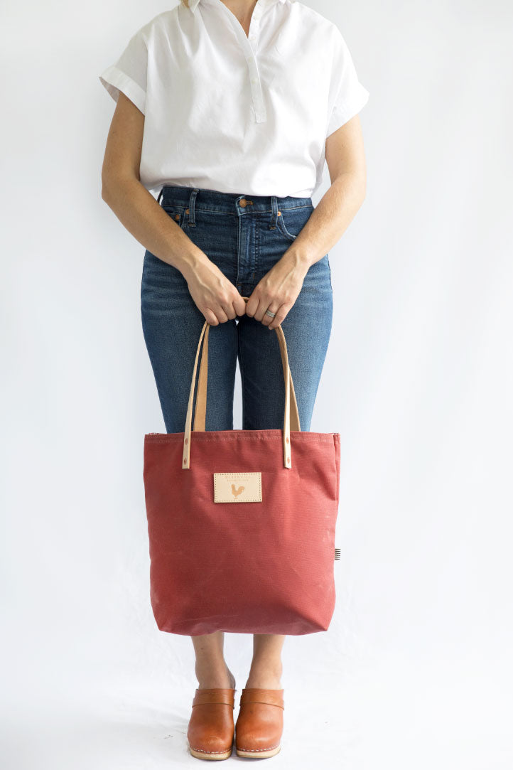 Nantucket Red Canvas Tote